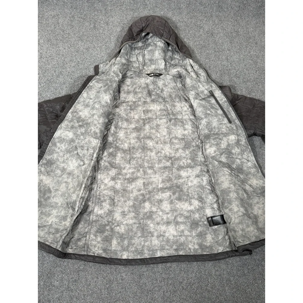 The North Face ThermoBall Hooded Jacket Men's Large Gray Insulated Puffer